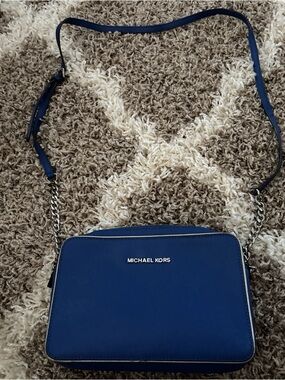 Michael Kors Royal Blue Crossbody Camera Bag